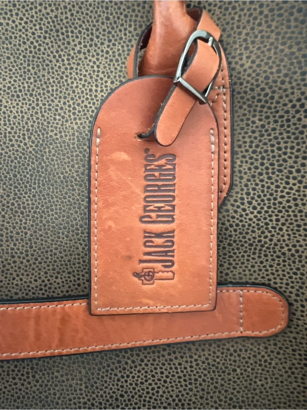Jack Georges Pebbled Leather Duffle Bag
